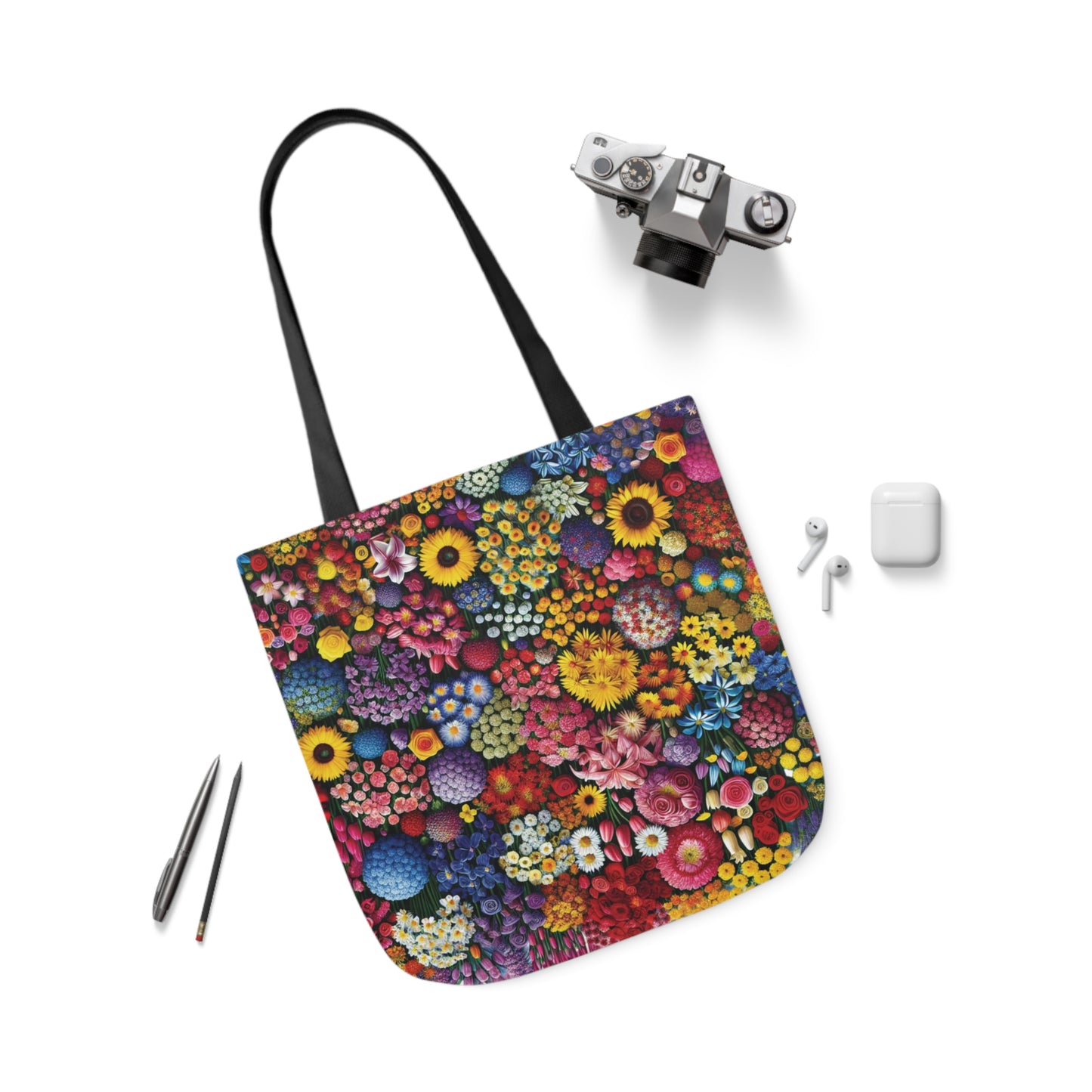 Canvas Tote Bag, Flowers