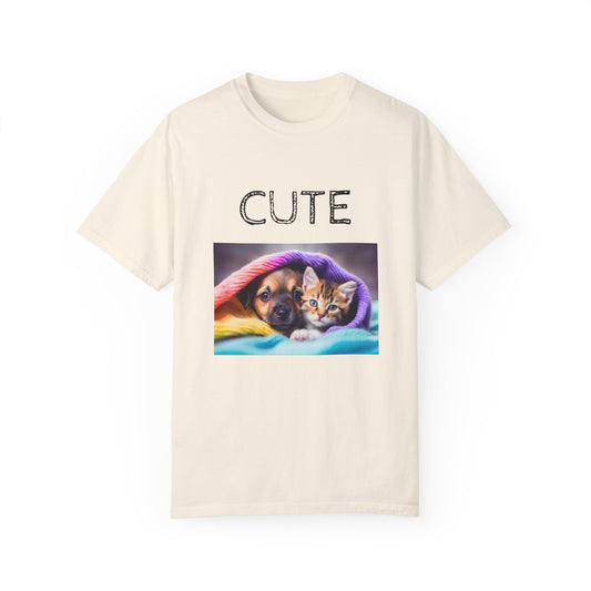 Cute Puppy & Kitten, Unisex T-shirt - Original Prints Co