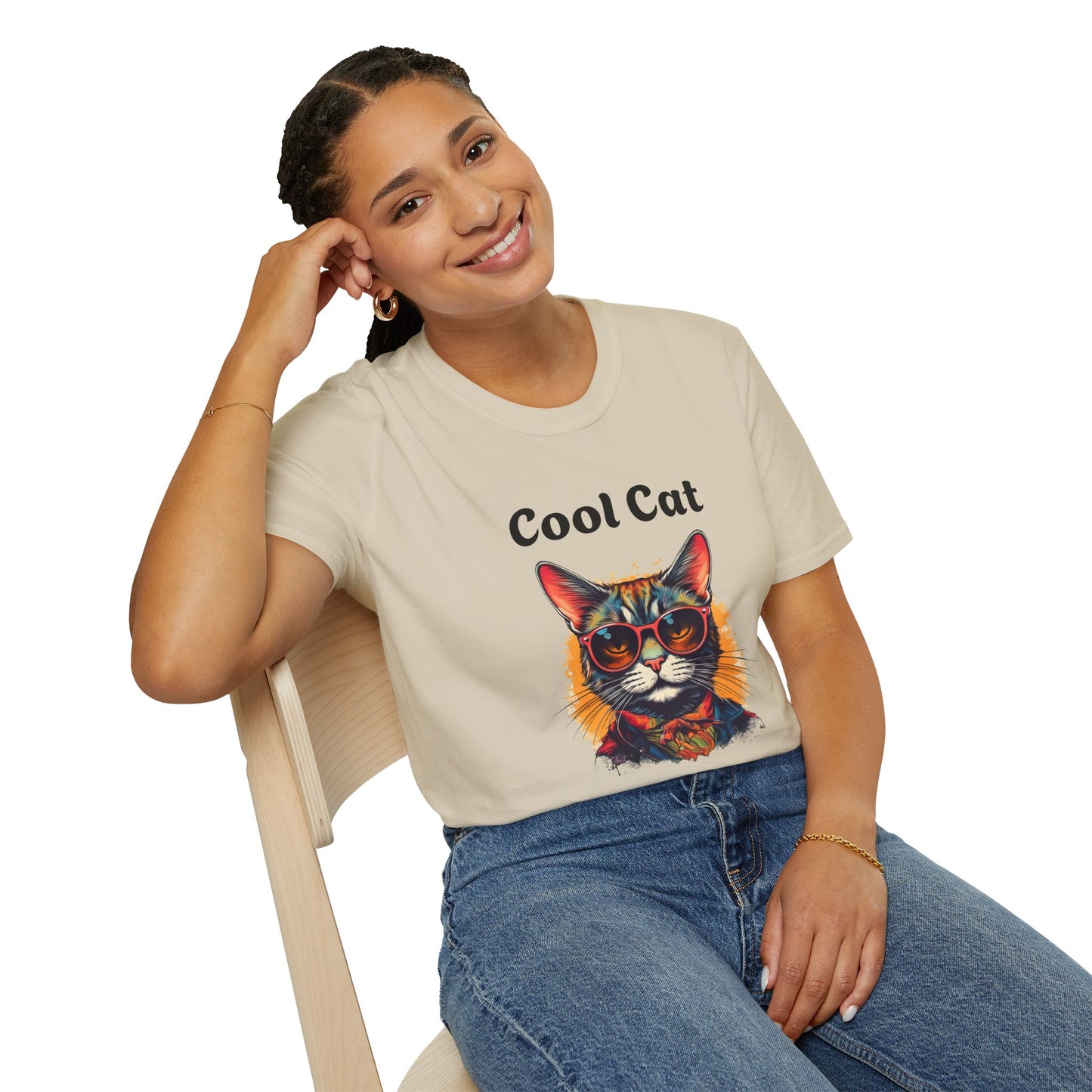 Cool Cat Unisex Softstyle T-Shirt