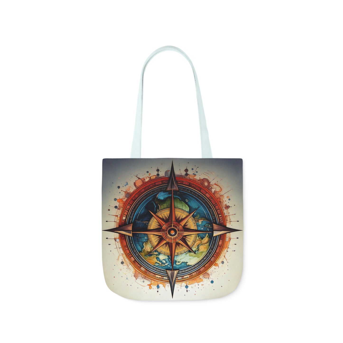 World Compass, Canvas Tote Bag.