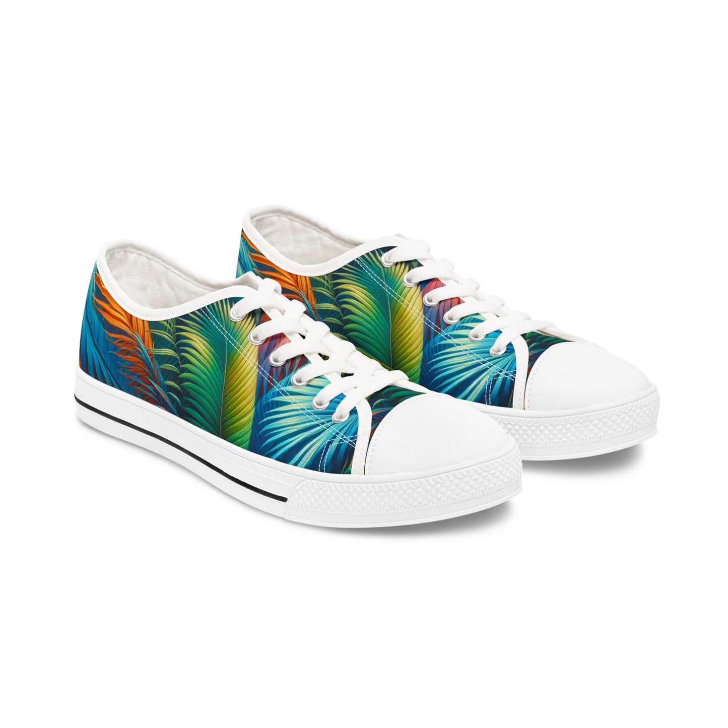 Tropical Leaf - Women's Low Top Sneakers