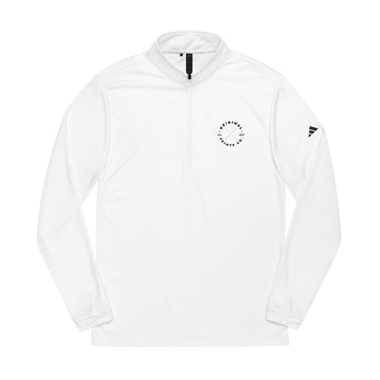 adidas® Embroidered Quarter-Zip Pullover