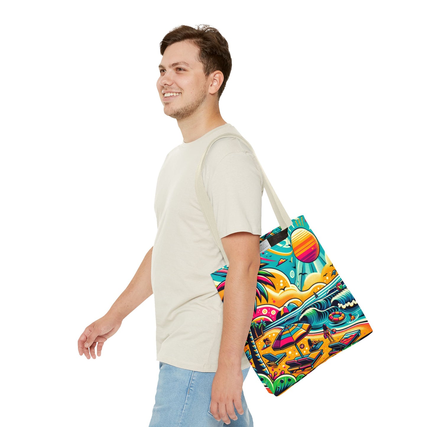 Tote Bag, Beach Print