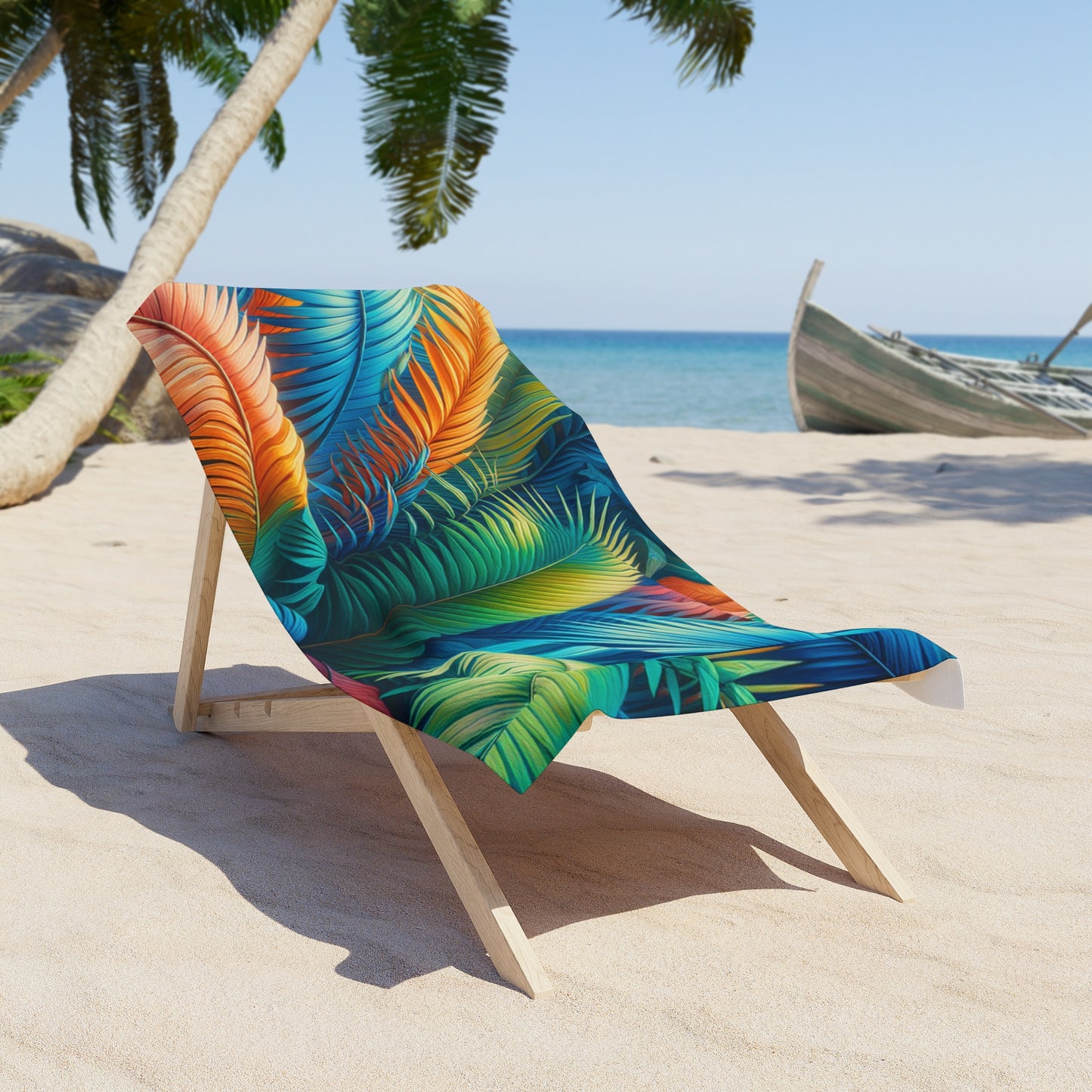 Vibrant Tropical Beach Towel