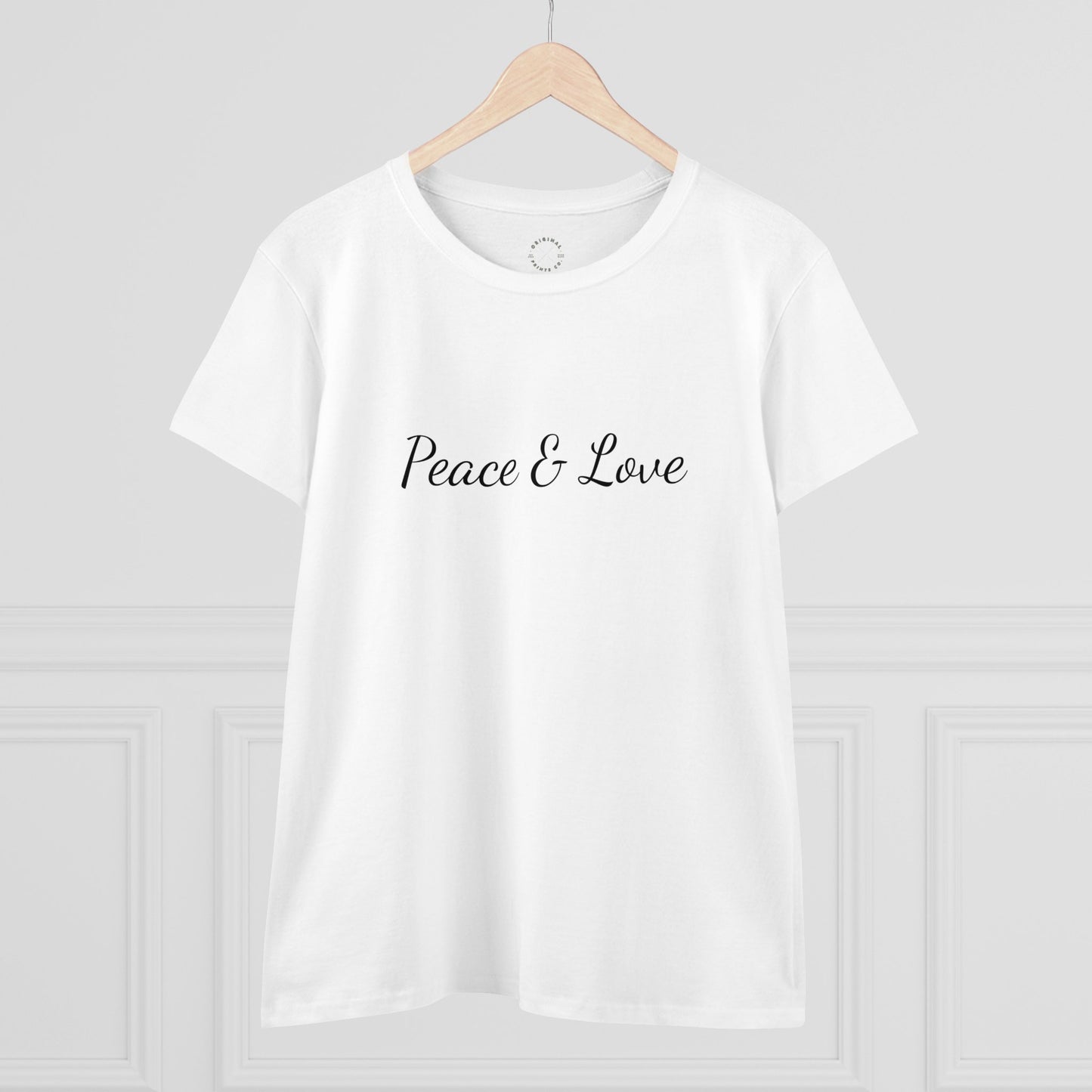 Peace & Love ,Women's Cotton Tee