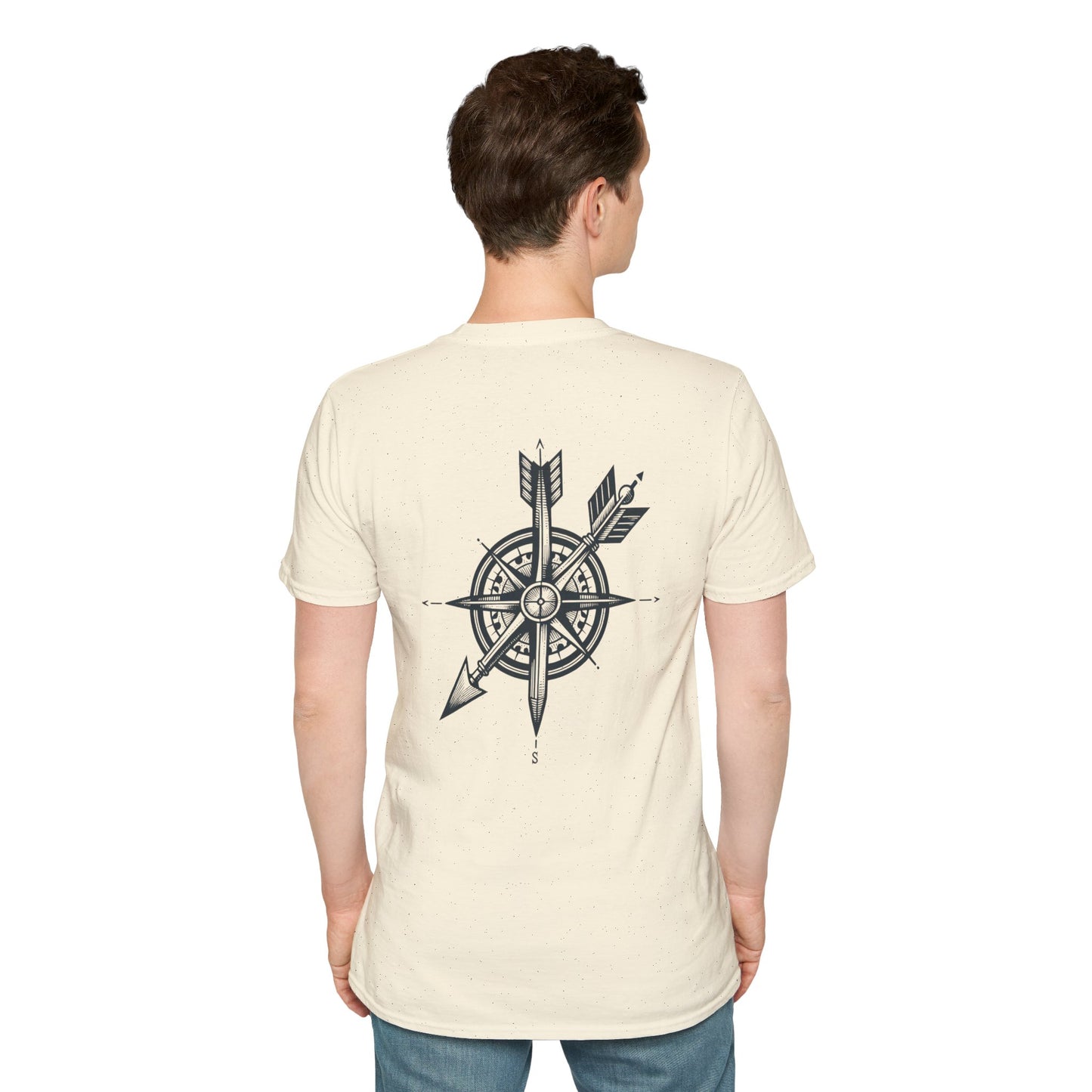 Adventure Compass Unisex Softstyle T-Shirt - Explore & Navigate Your Journey