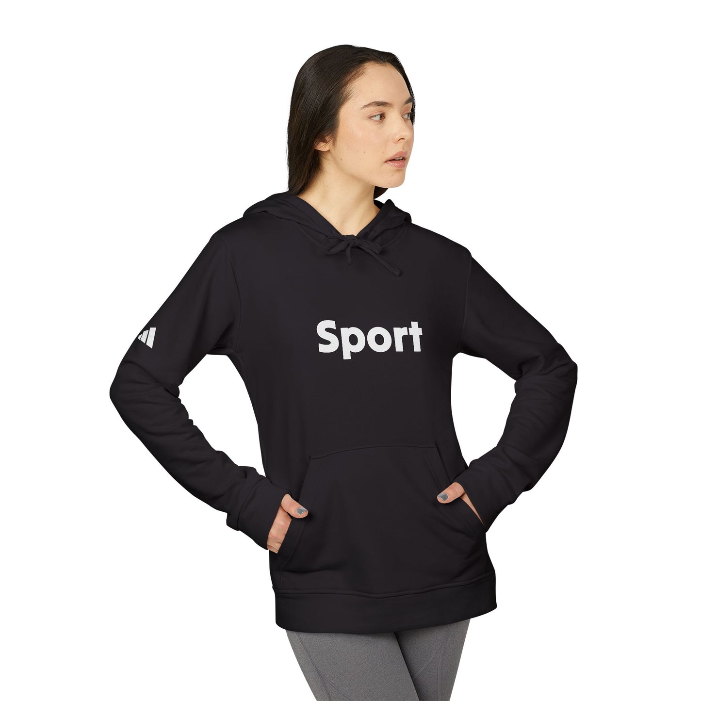 Adidas Unisex Fleece Hoodie - Sport Design for Casual Comfort