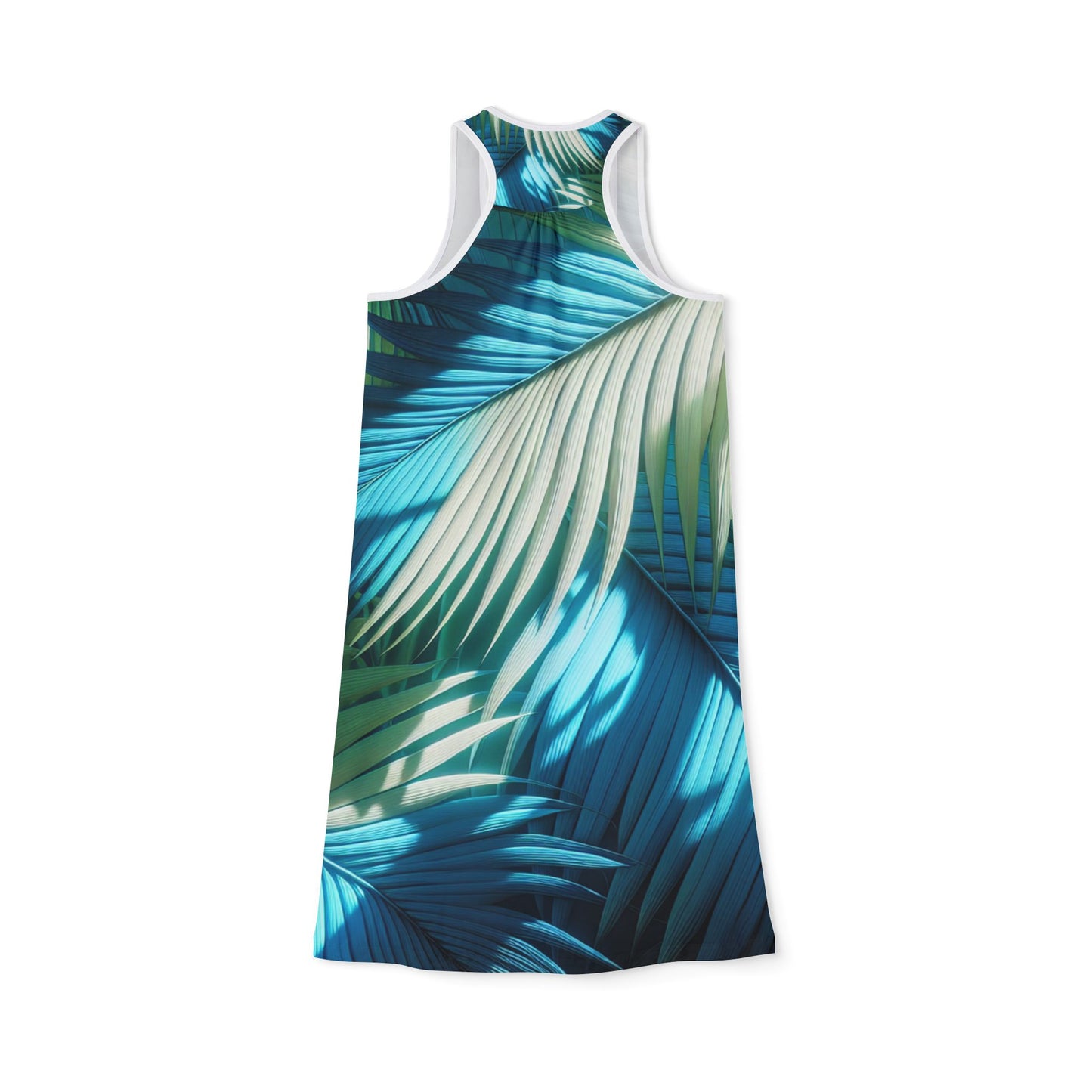 Women's Racerback Dress, Palm Leaves