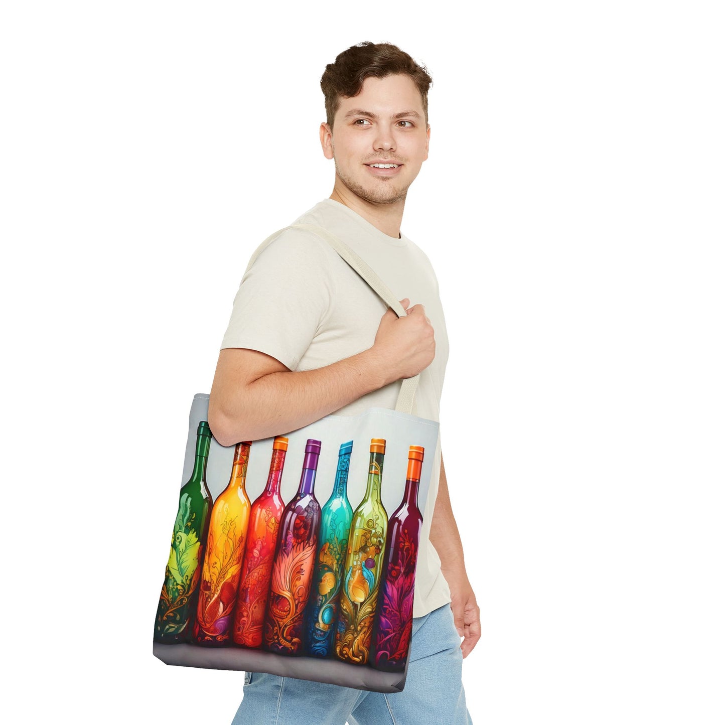 Wine Bottles, Tote Bag