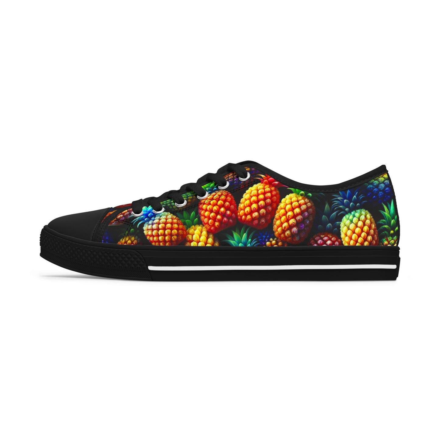 Pineapple Print Women's Low Top Sneakers