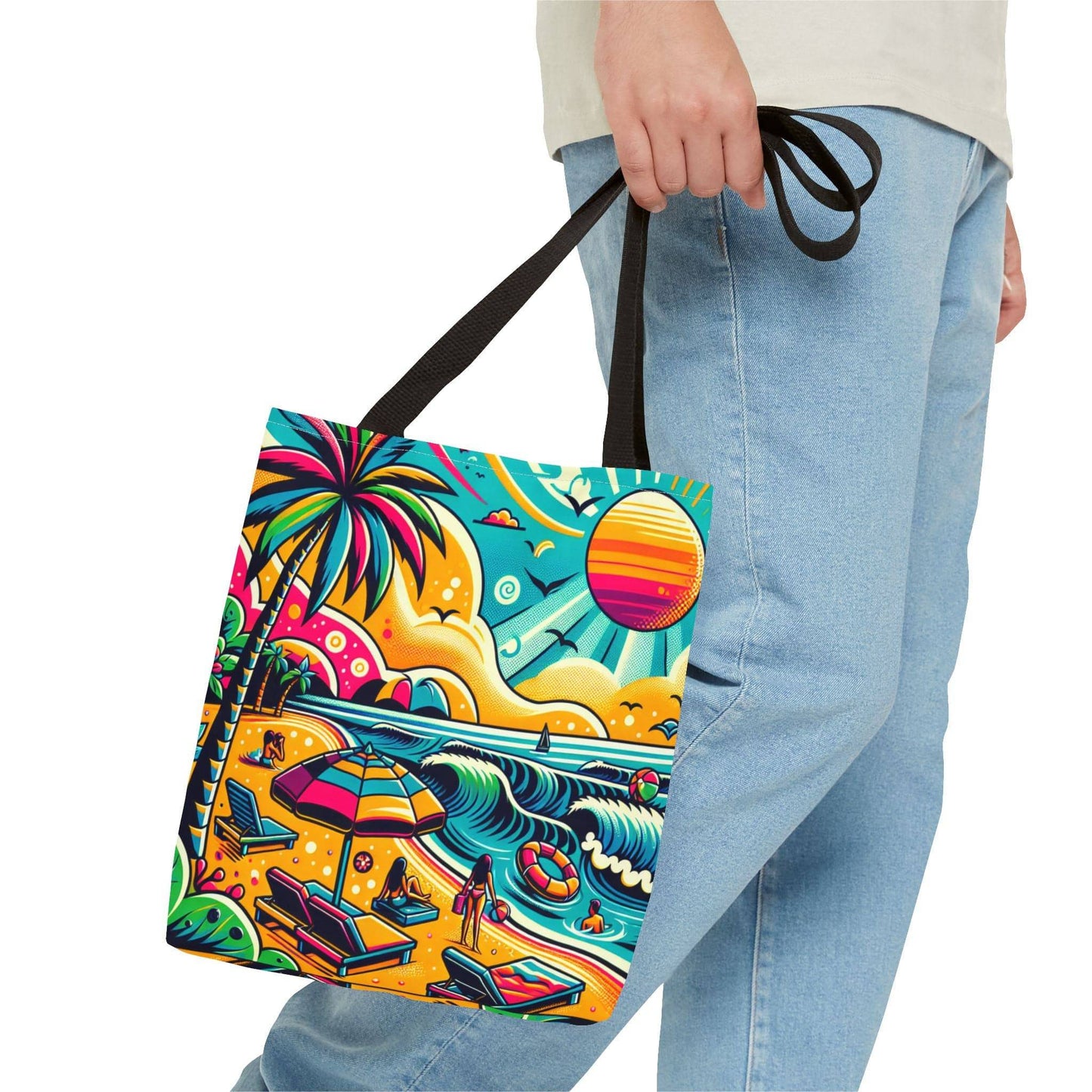 Tote Bag, Beach Print