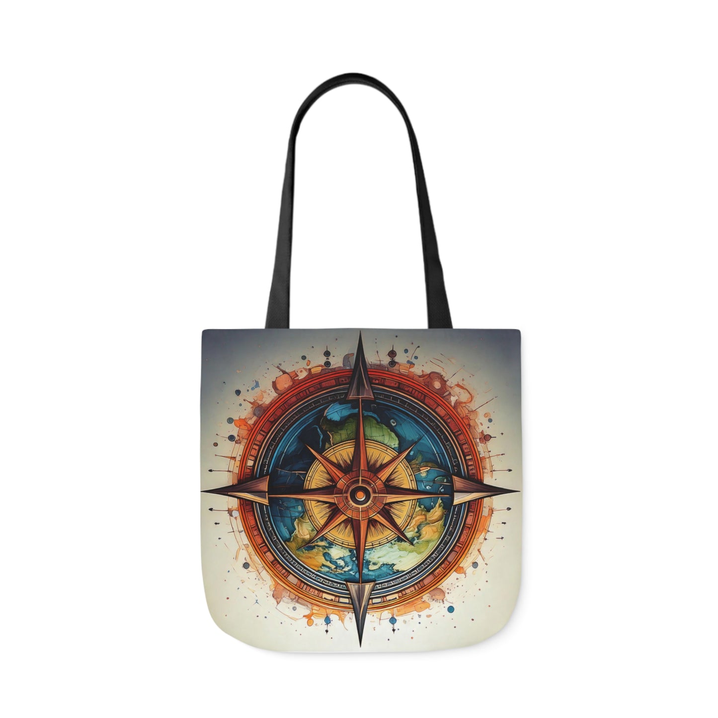 World Compass, Canvas Tote Bag.