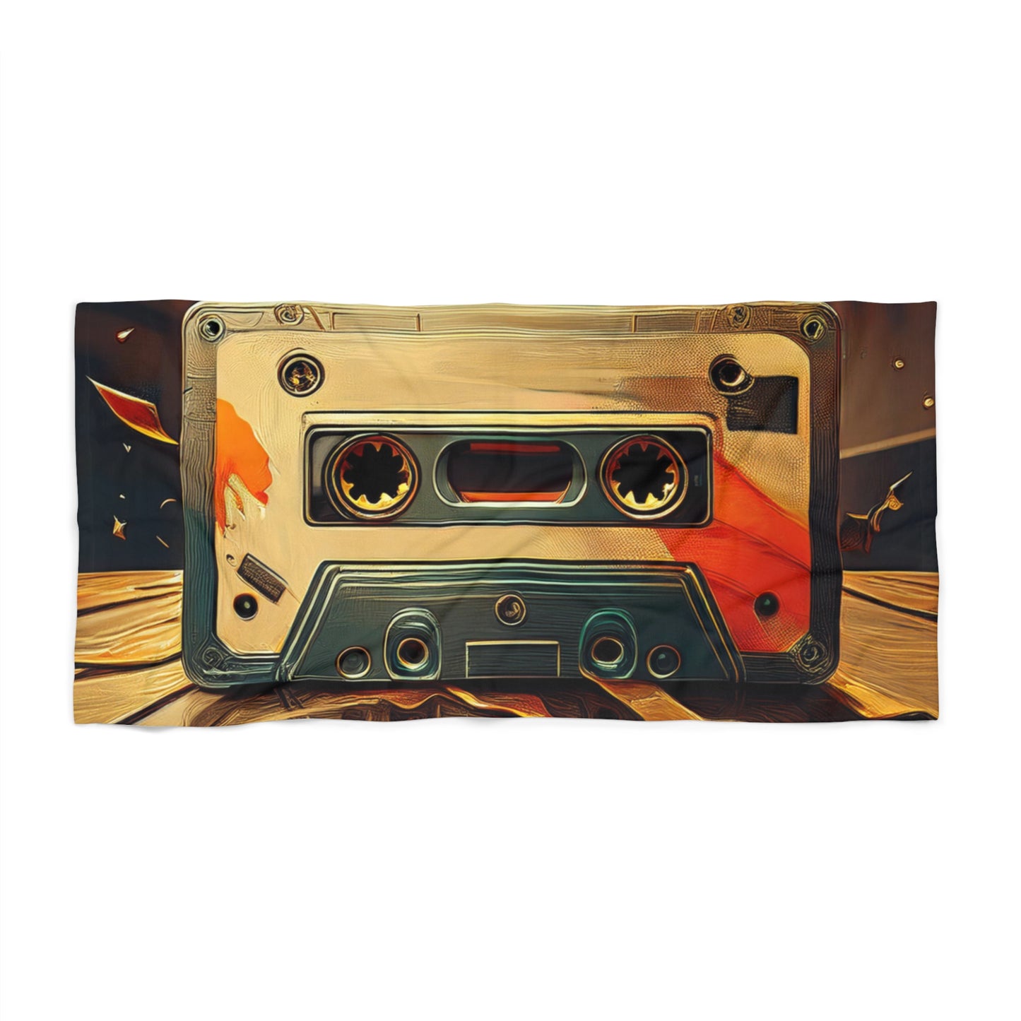 Retro Cassette, Beach Towel