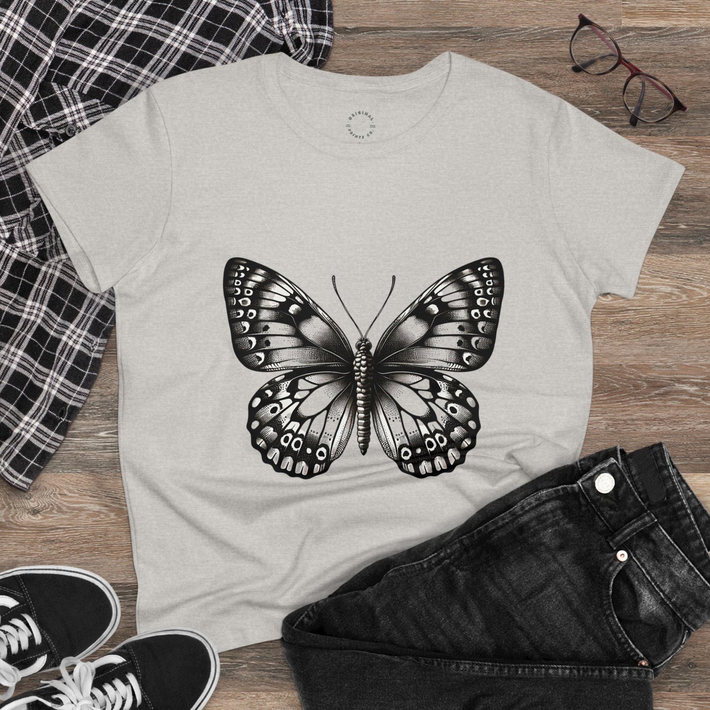 Inked Butterfly, Women's Cotton Tee