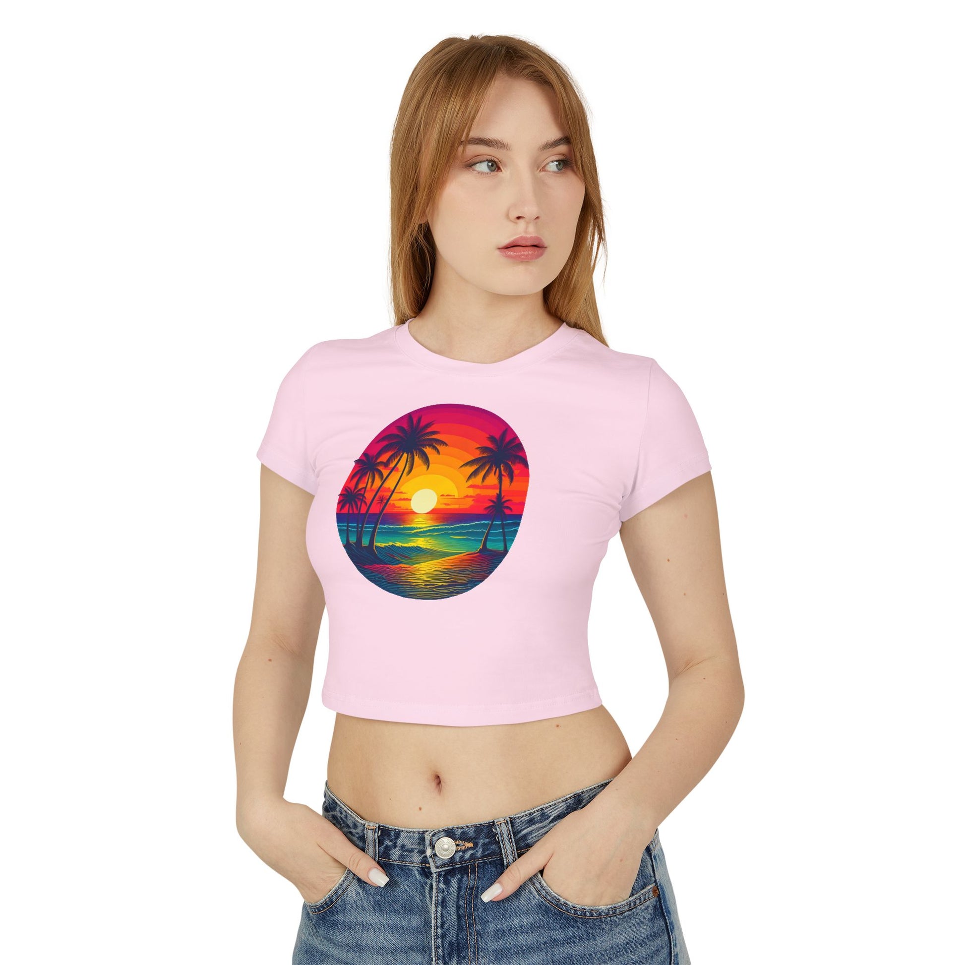 Sunset, Women's Baby Tee - Original Prints Co