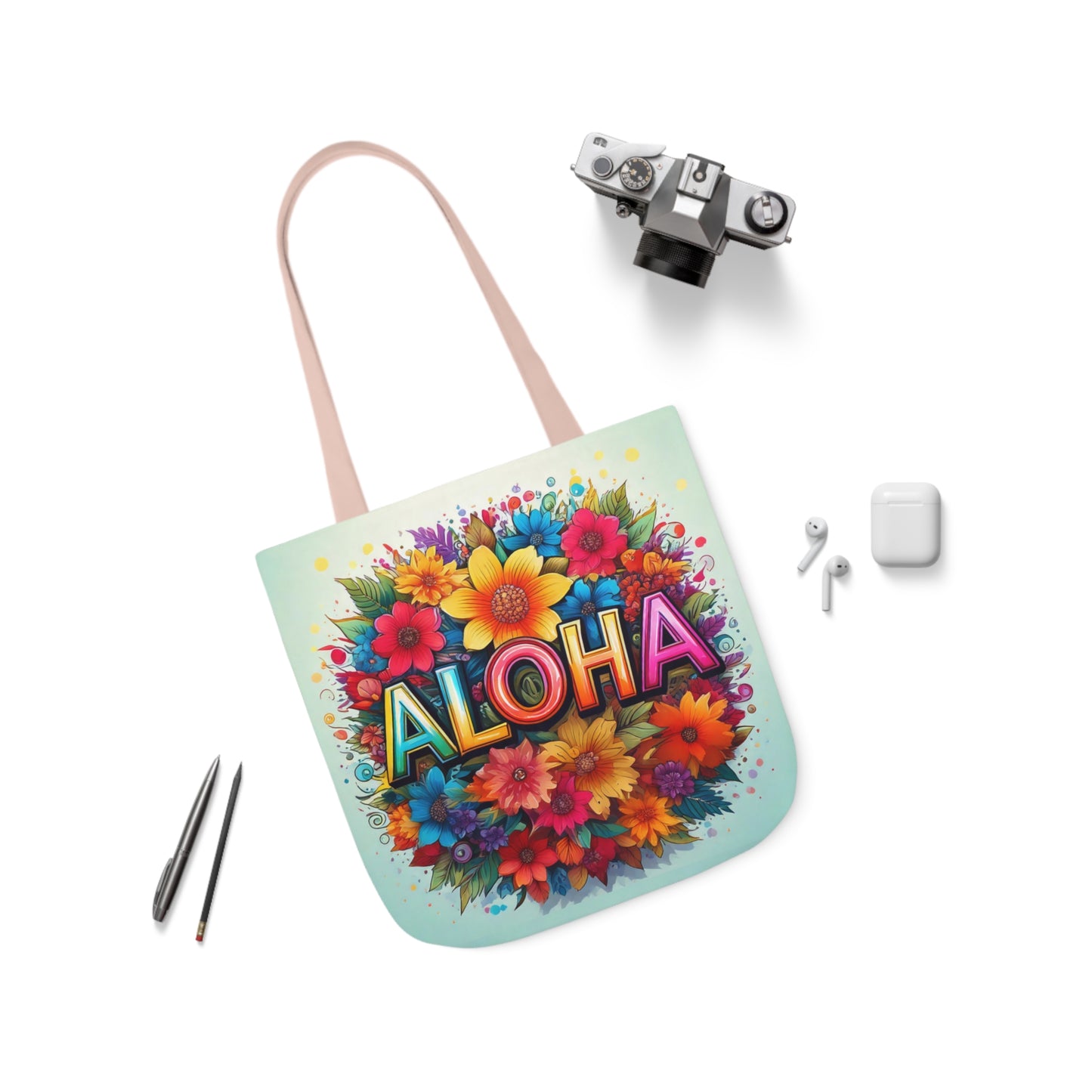 Tote Bag, Canvas ALOHA print