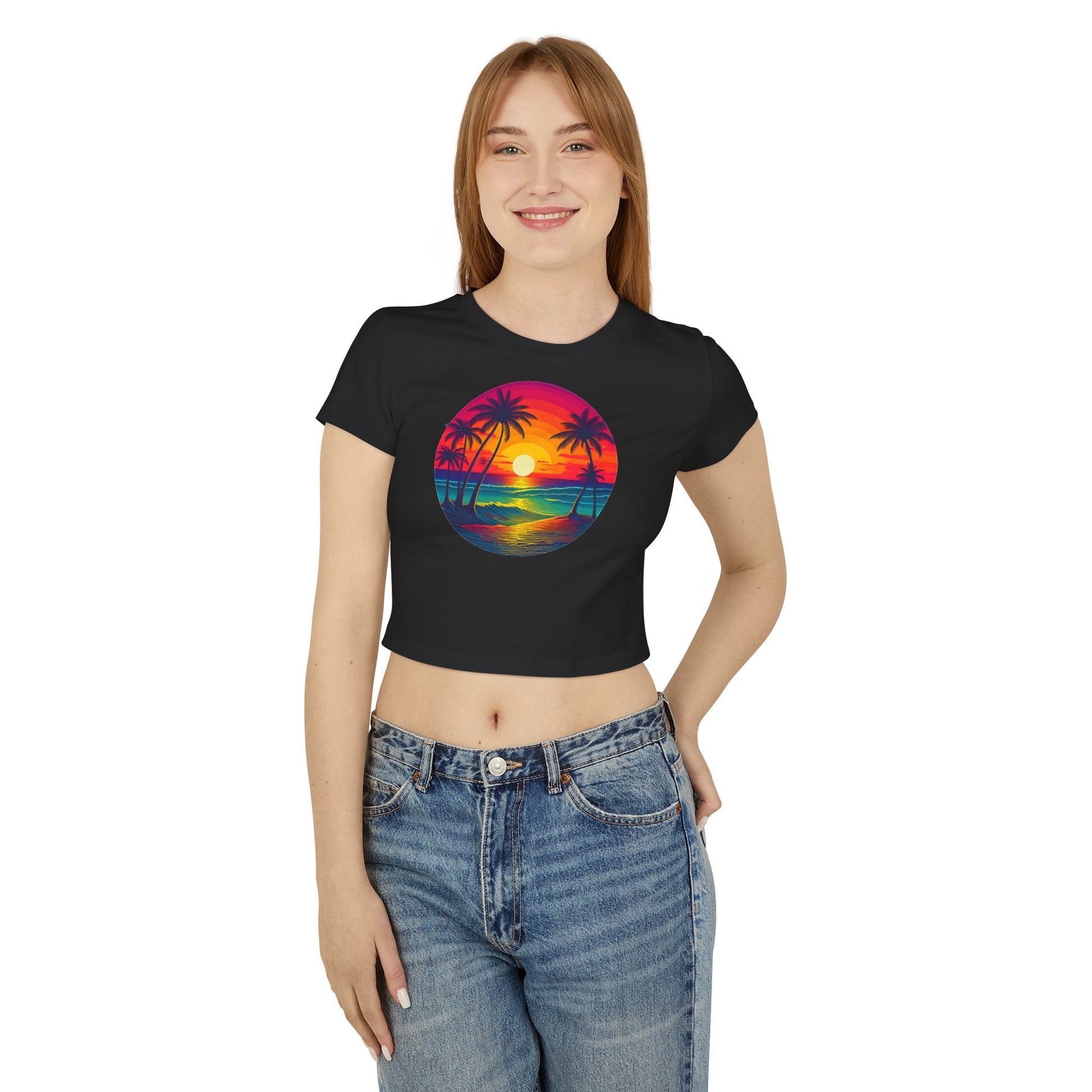 Sunset, Women's Baby Tee - Original Prints Co