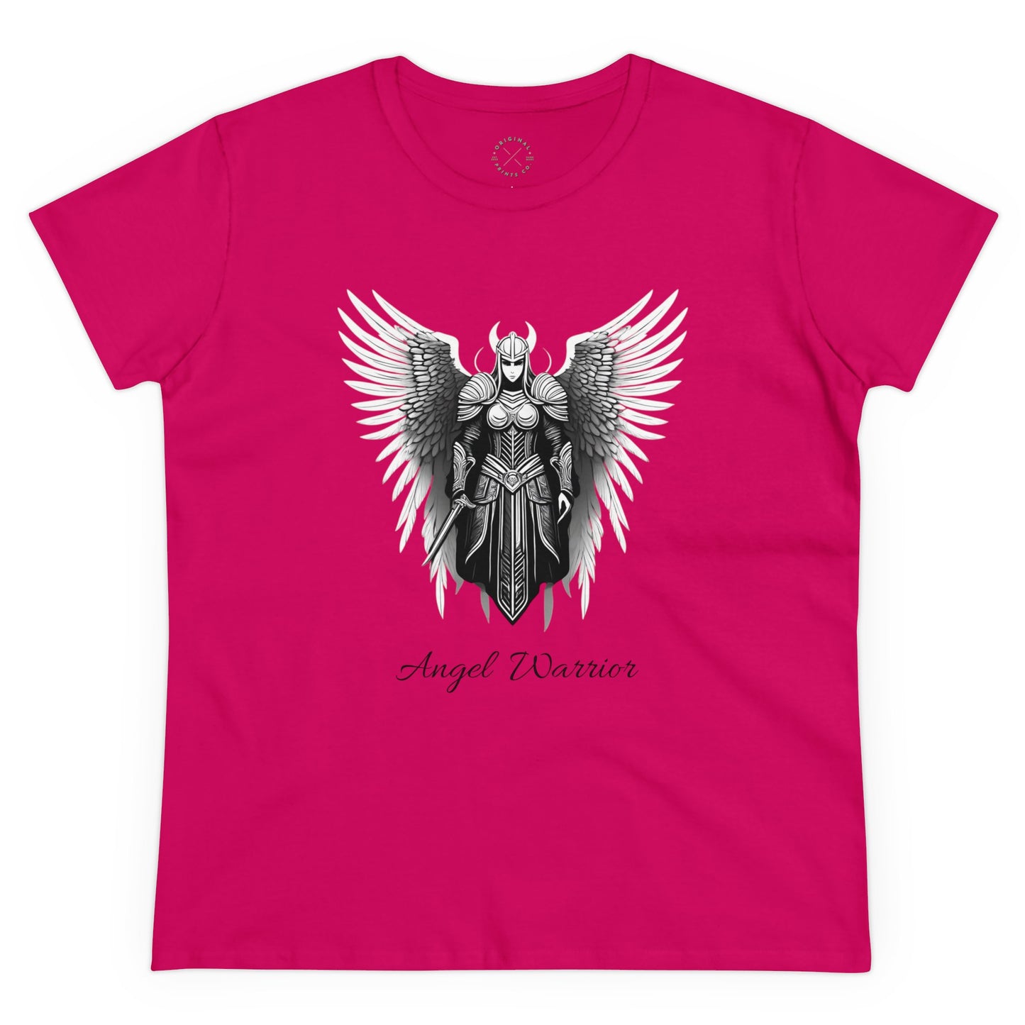 Women's Mid-weight Cotton Tee, Angel Warrior