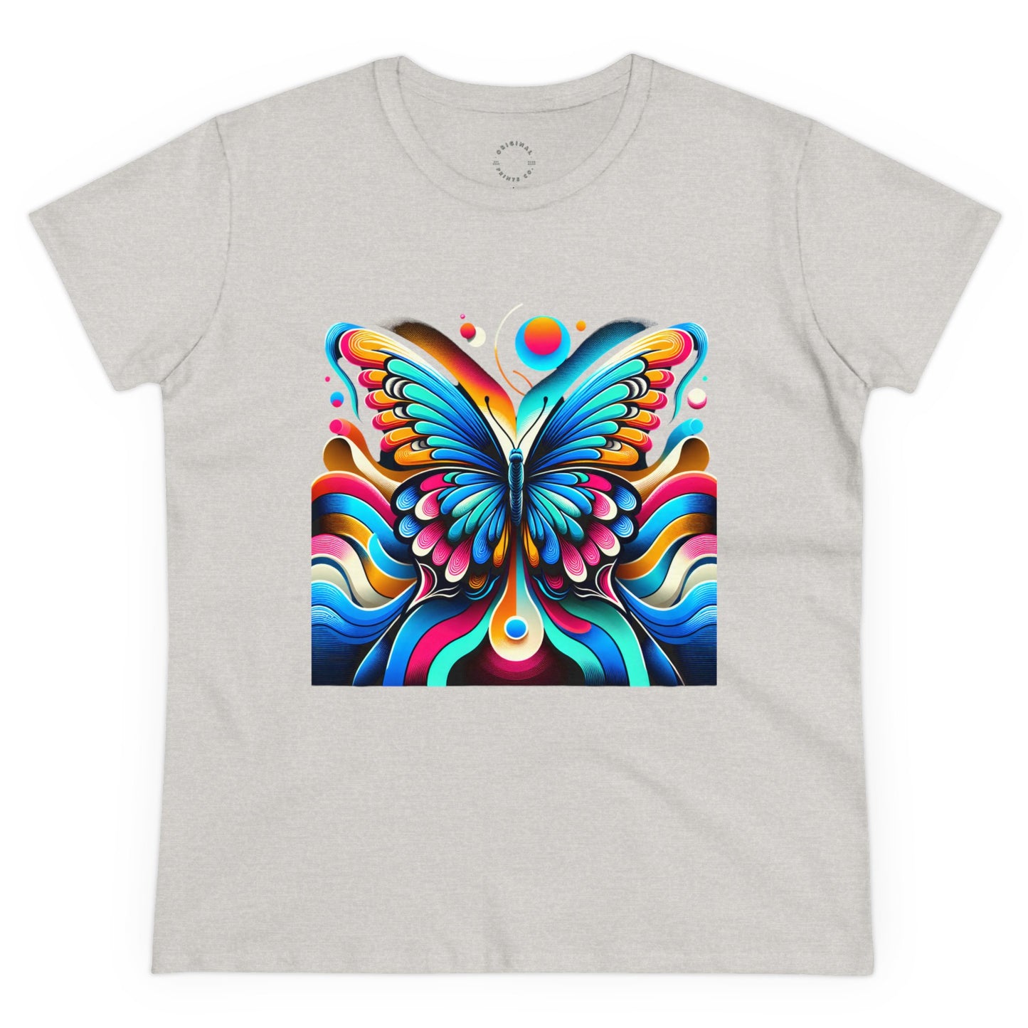 Retro Butterfly, Women's Cotton Tee