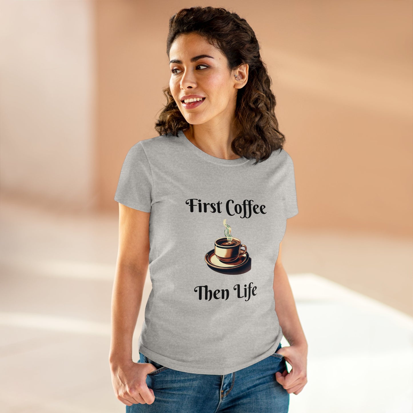 Women's Cotton Tee, Coffee